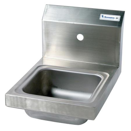 BK RESOURCES Space Saver Stainless Steel Hand Sink, 1 Hole, 9" x 9" x 5" BKHS-W-SS-1